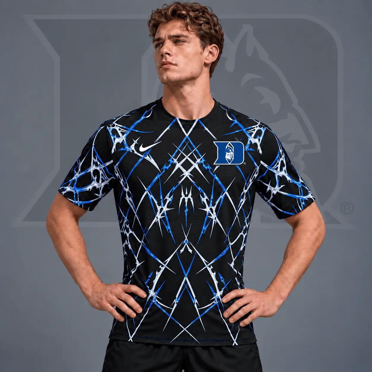 Duke Blue Devils | Premium NCAA Razor Web Performance Crewneck T-Shirt NDN