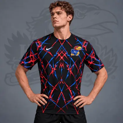 Kansas Jayhawks | Premium NCAA Razor Web Performance Crewneck T-Shirt NDN