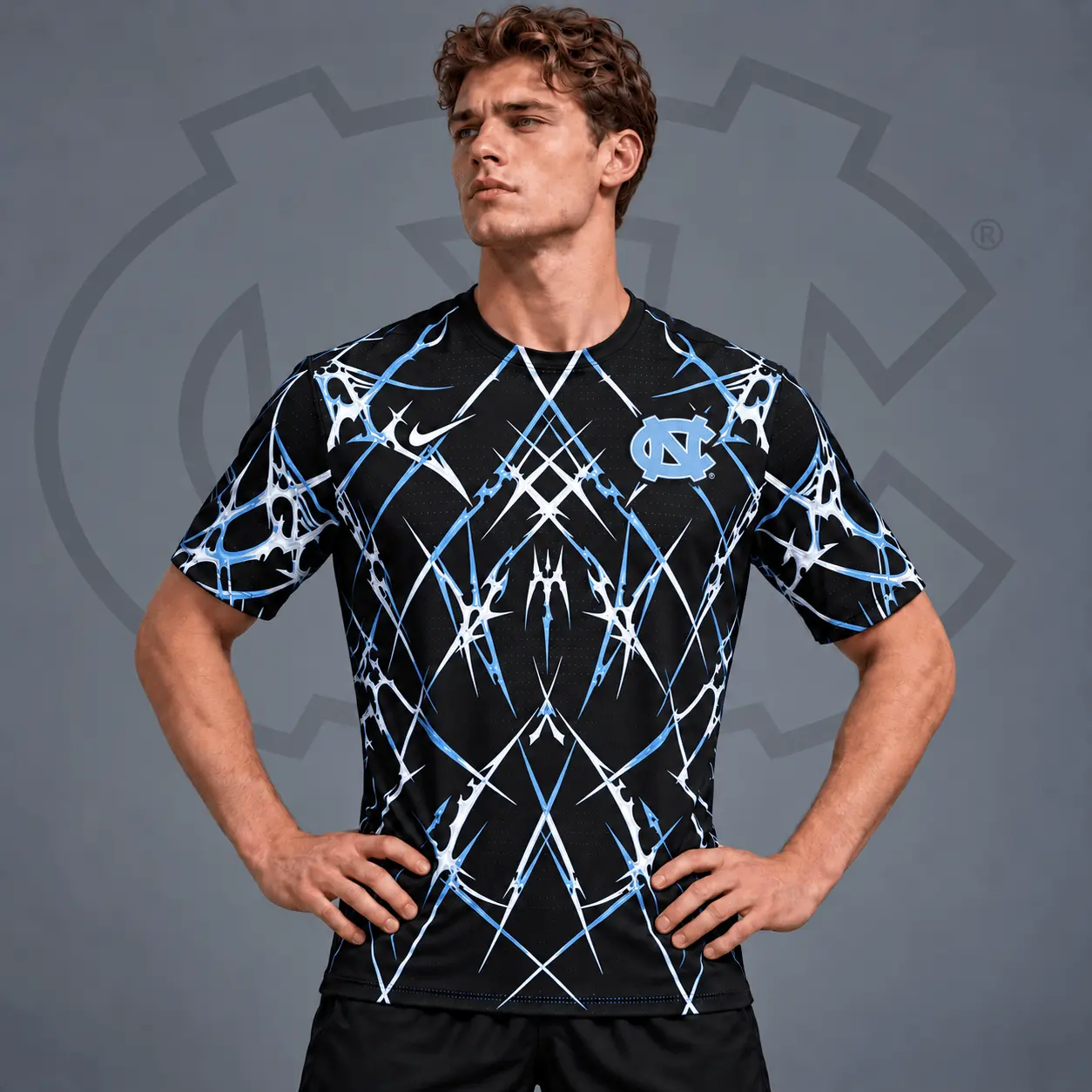 North Carolina Tar Heels | Premium NCAA Razor Web Performance Crewneck T-Shirt NDN