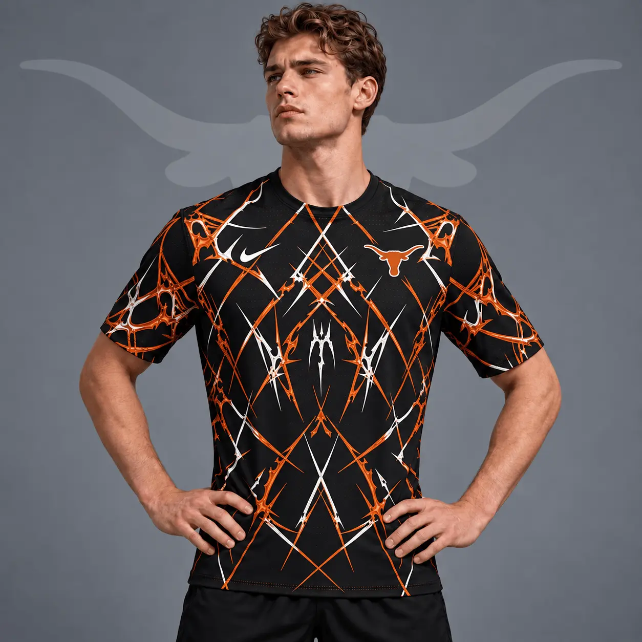 Texas Longhorns | Premium NCAA Razor Web Performance Crewneck T-Shirt NDN