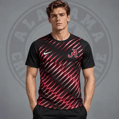 Alabama Crimson Tide | Premium NCAA Velocity Slash Performance Crewneck T-Shirt NDN