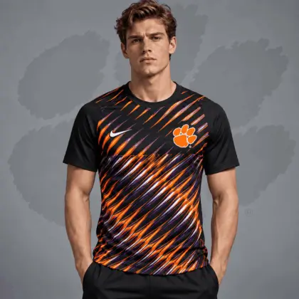 Clemson Tigers | Premium NCAA Velocity Slash Performance Crewneck T-Shirt NDN
