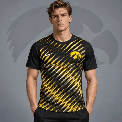 Iowa Hawkeyes | Premium NCAA Velocity Slash Performance Crewneck T-Shirt NDN