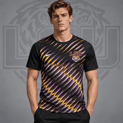 Lsu Tigers | Premium NCAA Velocity Slash Performance Crewneck T-Shirt NDN