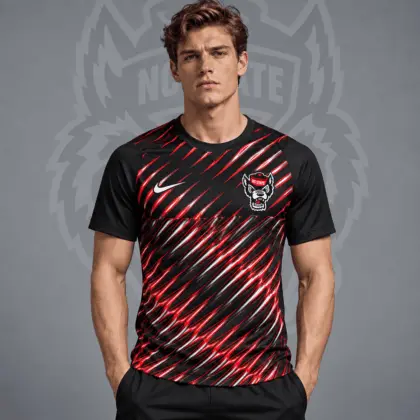 Nc State Wolfpack | Premium NCAA Velocity Slash Performance Crewneck T-Shirt NDN