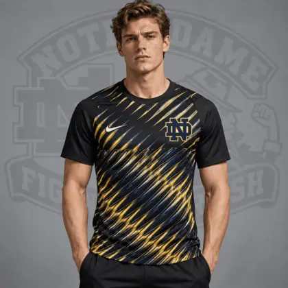 Notre Dame Fighting Irish | Premium NCAA Velocity Slash Performance Crewneck T-Shirt NDN
