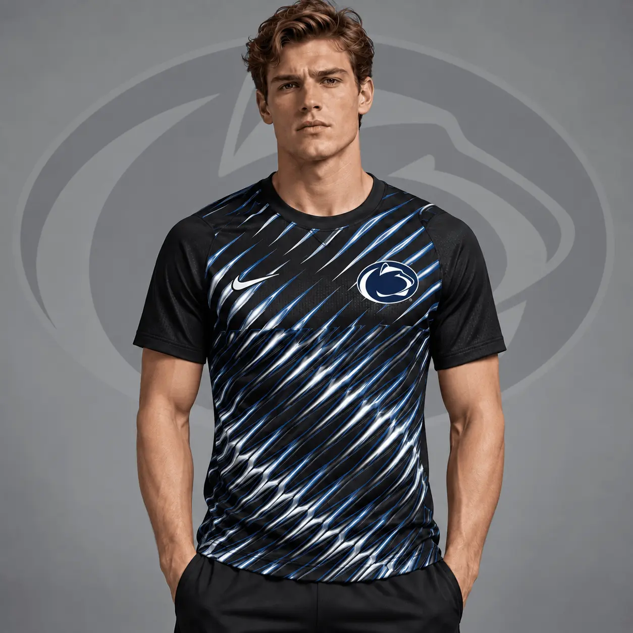 Penn State Nittany Lions | Premium NCAA Velocity Slash Performance Crewneck T-Shirt NDN