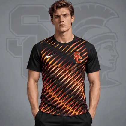 Usc Trojans | Premium NCAA Velocity Slash Performance Crewneck T-Shirt NDN