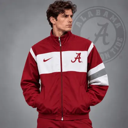 Alabama Crimson Tide | Premium NCAA Classic Sideline Colorblock Full Zip Jacket NDN