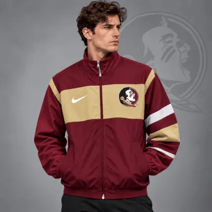 Florida State Seminoles | Premium NCAA Classic Sideline Colorblock Full Zip Jacket NDN