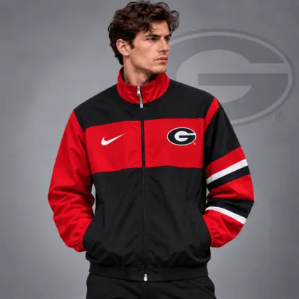 Georgia Bulldogs | Premium NCAA Classic Sideline Colorblock Full Zip Jacket NDN