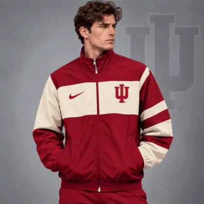 Indiana Hoosiers | Premium NCAA Classic Sideline Colorblock Full Zip Jacket NDN