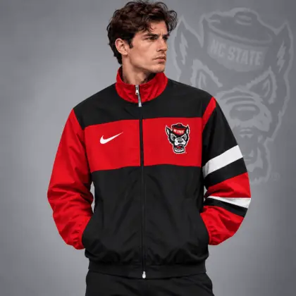 Nc State Wolfpack | Premium NCAA Classic Sideline Colorblock Full Zip Jacket NDN