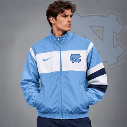 North Carolina Tar Heels | Premium NCAA Classic Sideline Colorblock Full Zip Jacket NDN