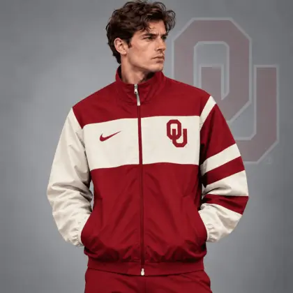 Oklahoma Sooners | Premium NCAA Classic Sideline Colorblock Full Zip Jacket NDN