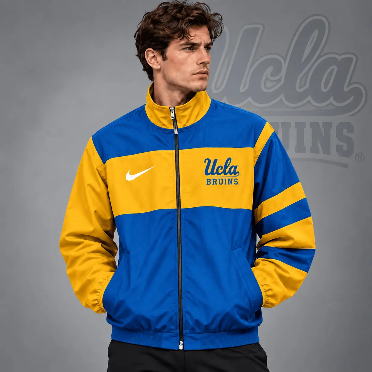 Ucla Bruins | Premium NCAA Classic Sideline Colorblock Full Zip Jacket NDN
