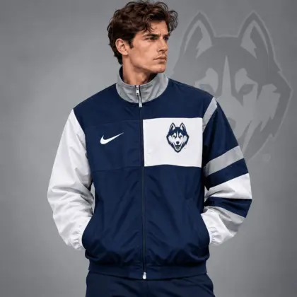 Uconn Huskies | Premium NCAA Classic Sideline Colorblock Full Zip Jacket NDN