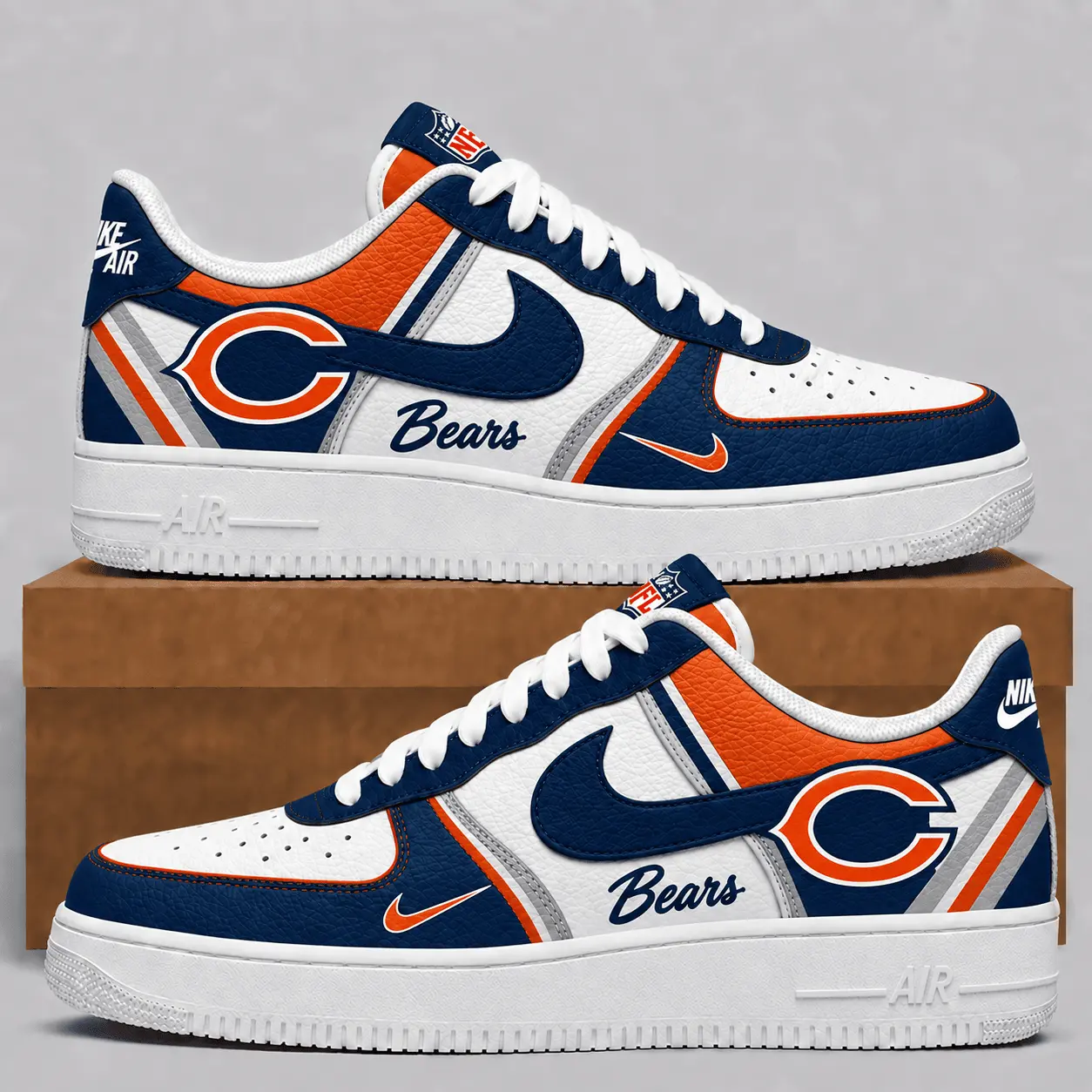 Chicago Bears | Premium NFL Team Air Force Sneakers NTT