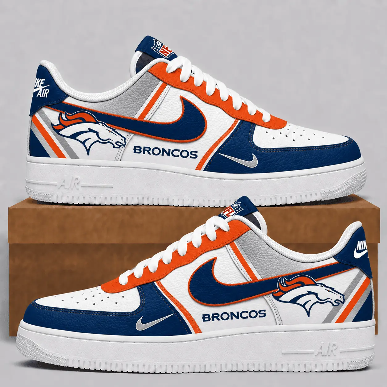 Denver Broncos | Premium NFL Team Air Force Sneakers NTT