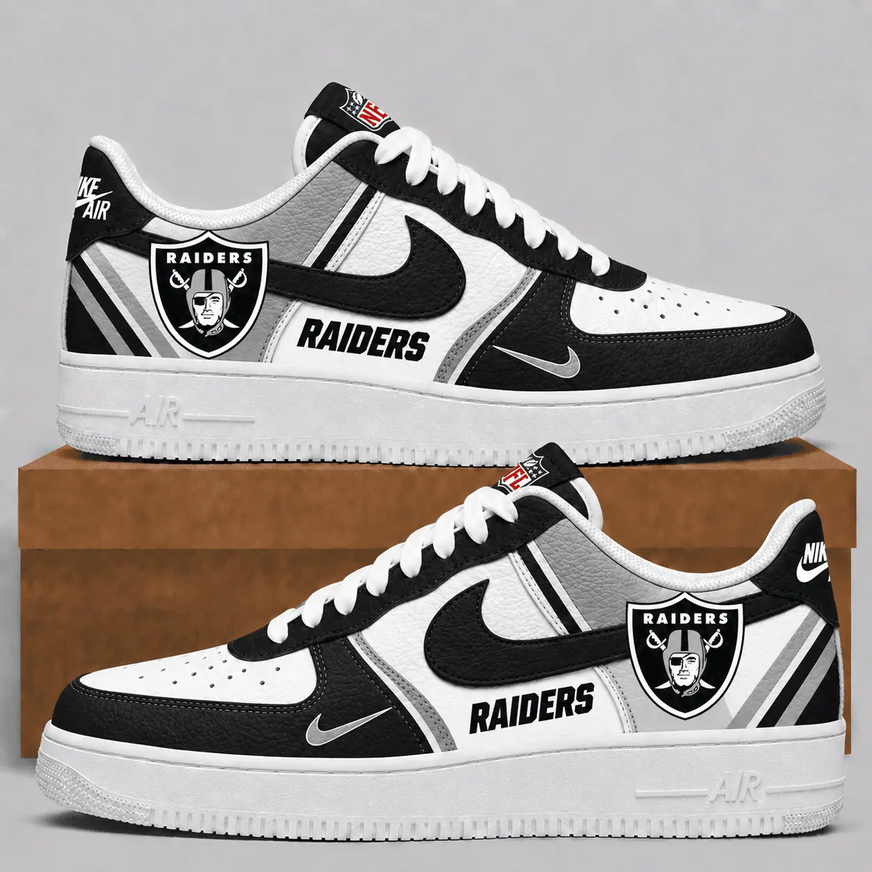 Las Vegas Raiders | Premium NFL Team Air Force Sneakers NTT