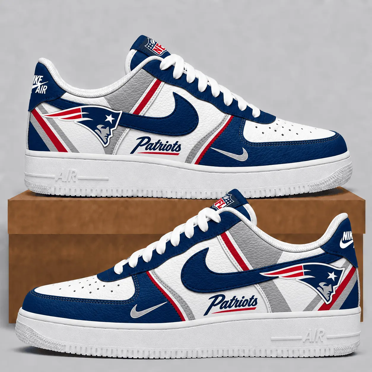 New England Patriots | Premium NFL Team Air Force Sneakers NTT