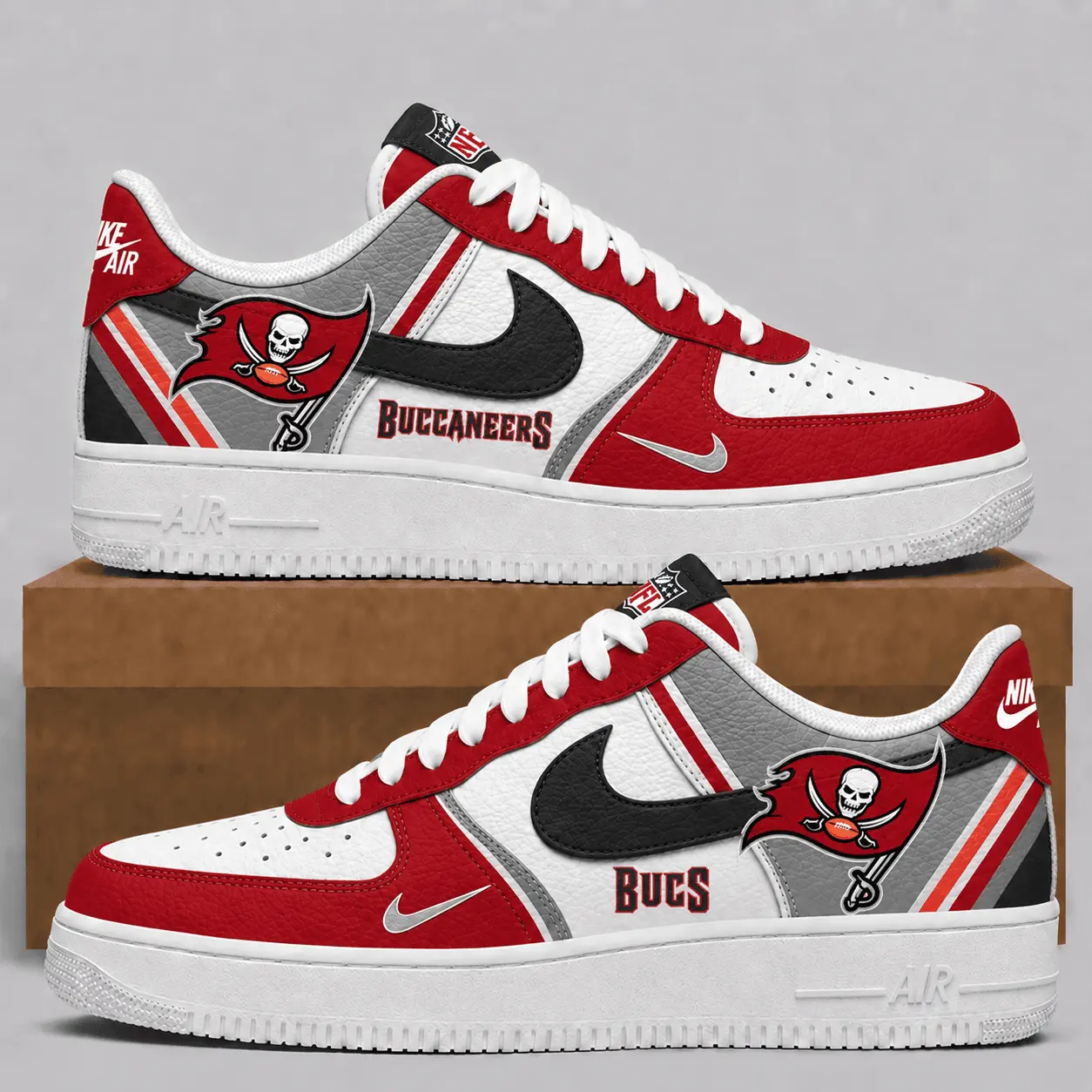 Tampa Bay Buccaneers | Premium NFL Team Air Force Sneakers NTT