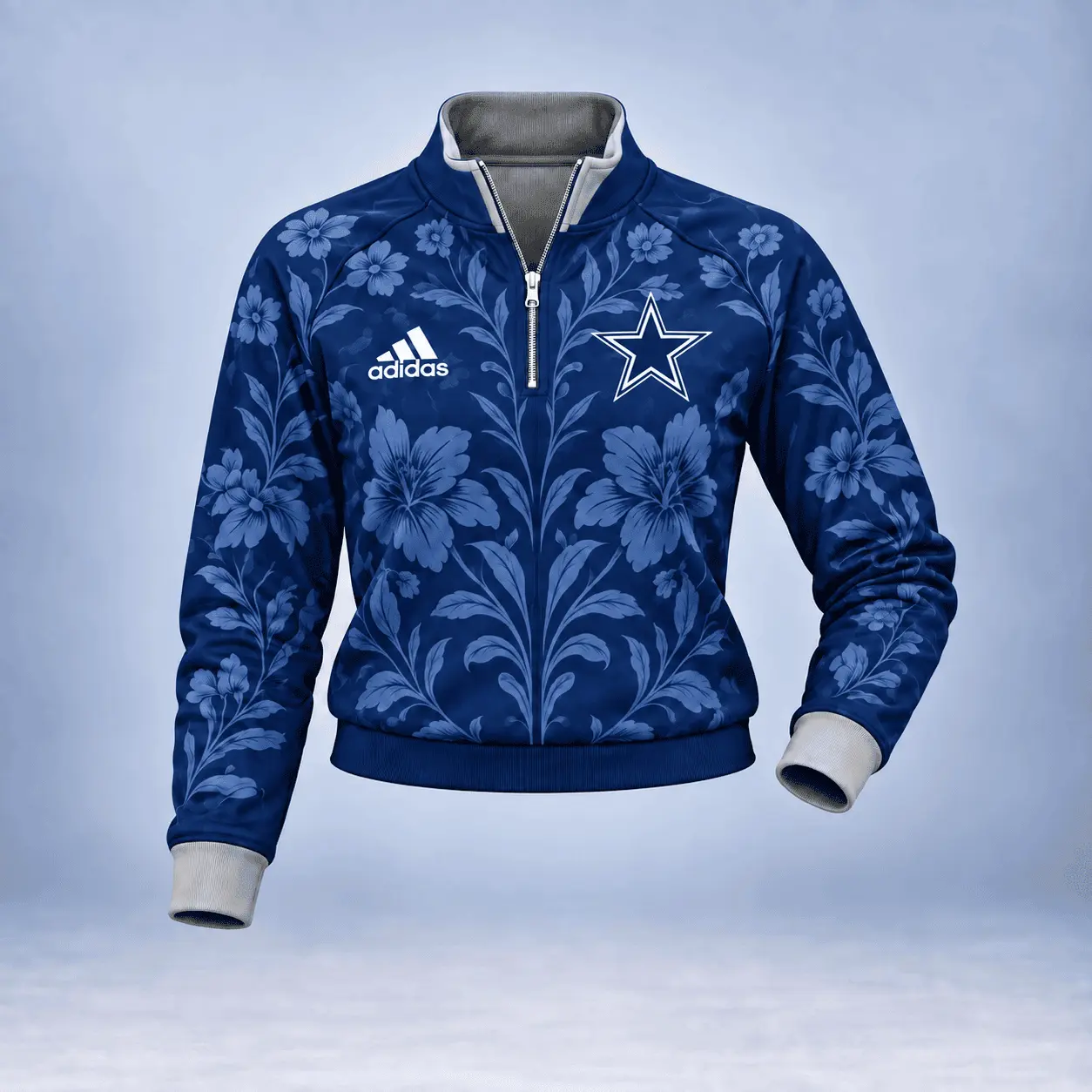 Dallas Cowboys | Premium NFL Stadium Style Floral Quarter-Zip + Pants TD - Image 2