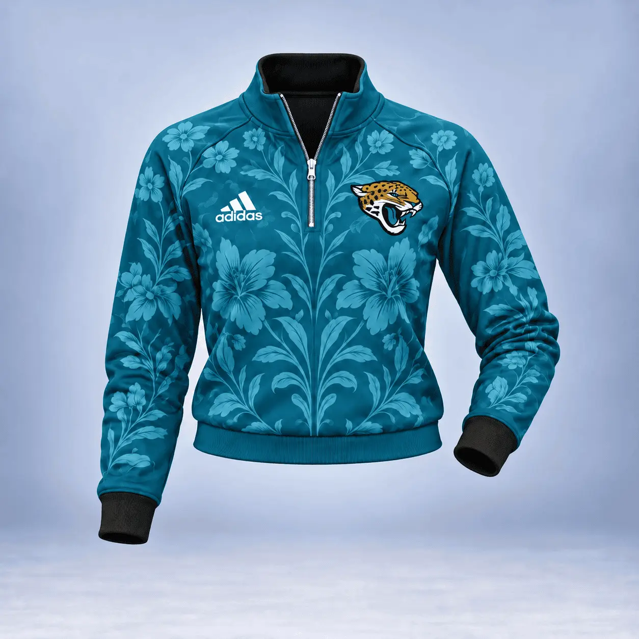 Jacksonville Jaguars | Premium NFL Stadium Style Floral Quarter-Zip + Pants TD - Image 2