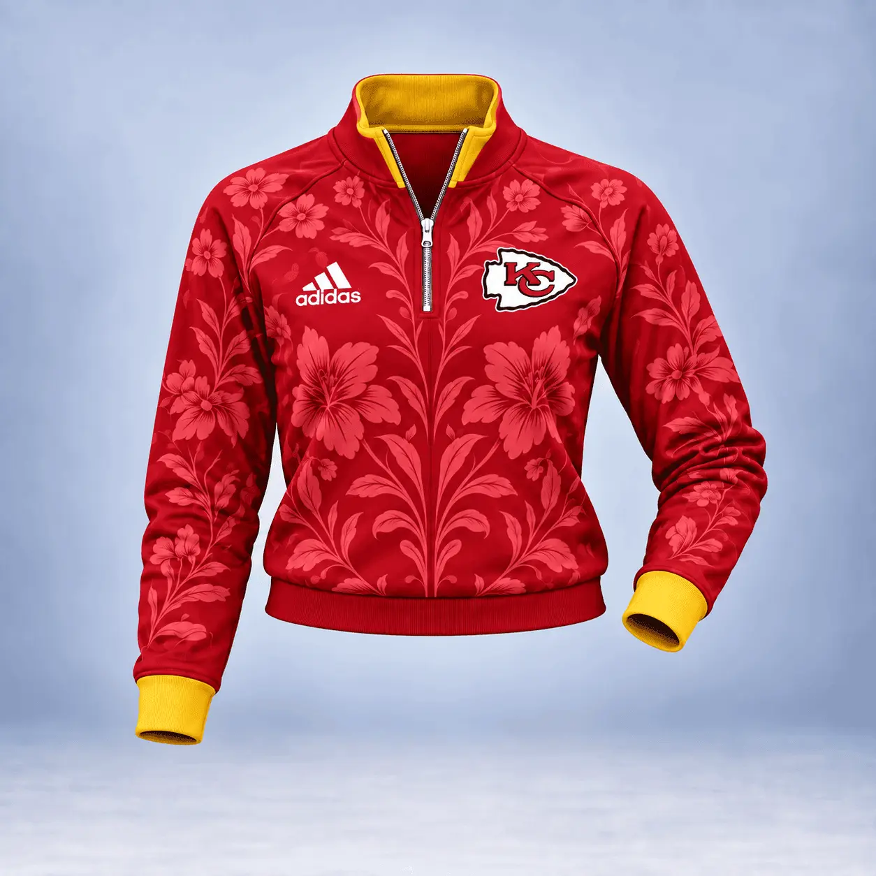 Kansas City Chiefs | Premium NFL Stadium Style Floral Quarter-Zip + Pants TD - Image 2