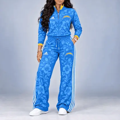 Los Angeles Chargers | Premium NFL Stadium Style Floral Quarter-Zip + Pants TD