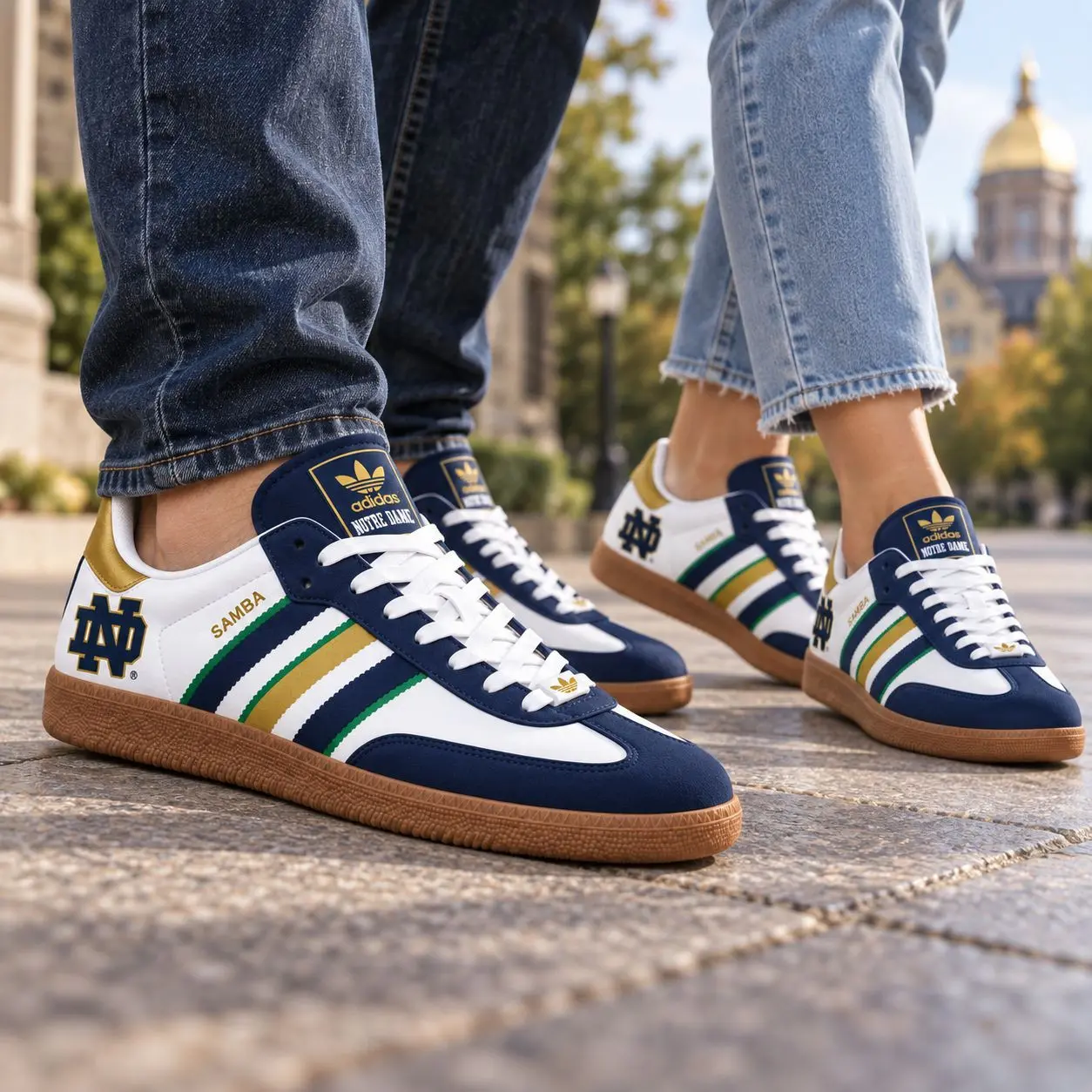 Notre Dame Fighting Irish | Premium NCAA Team Pride Samba Shoes NY - Image 2