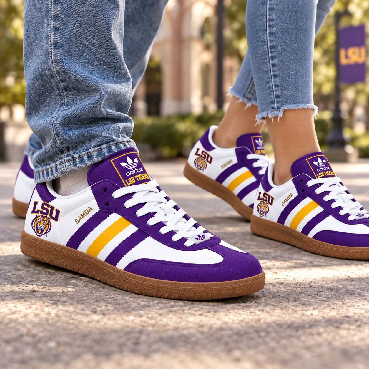 LSU Tigers | Premium NCAA Team Pride Samba Shoes NY - Image 2