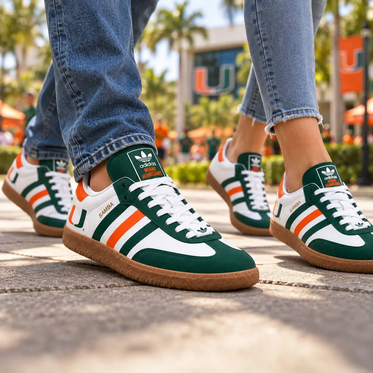 Miami Hurricanes | Premium NCAA Team Pride Samba Shoes NY - Image 2