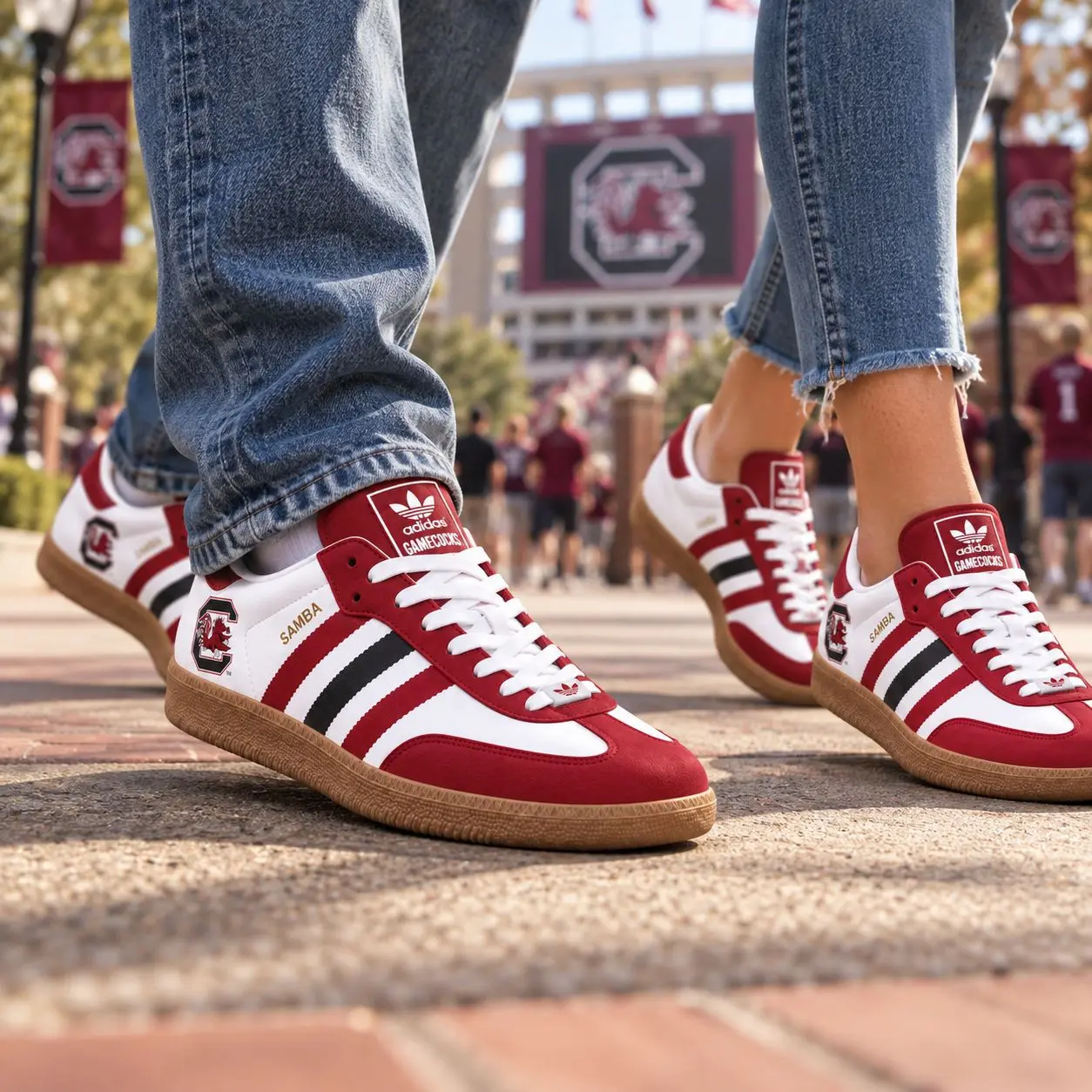 South Carolina Gamecocks | Premium NCAA Team Pride Samba Shoes NY - Image 2