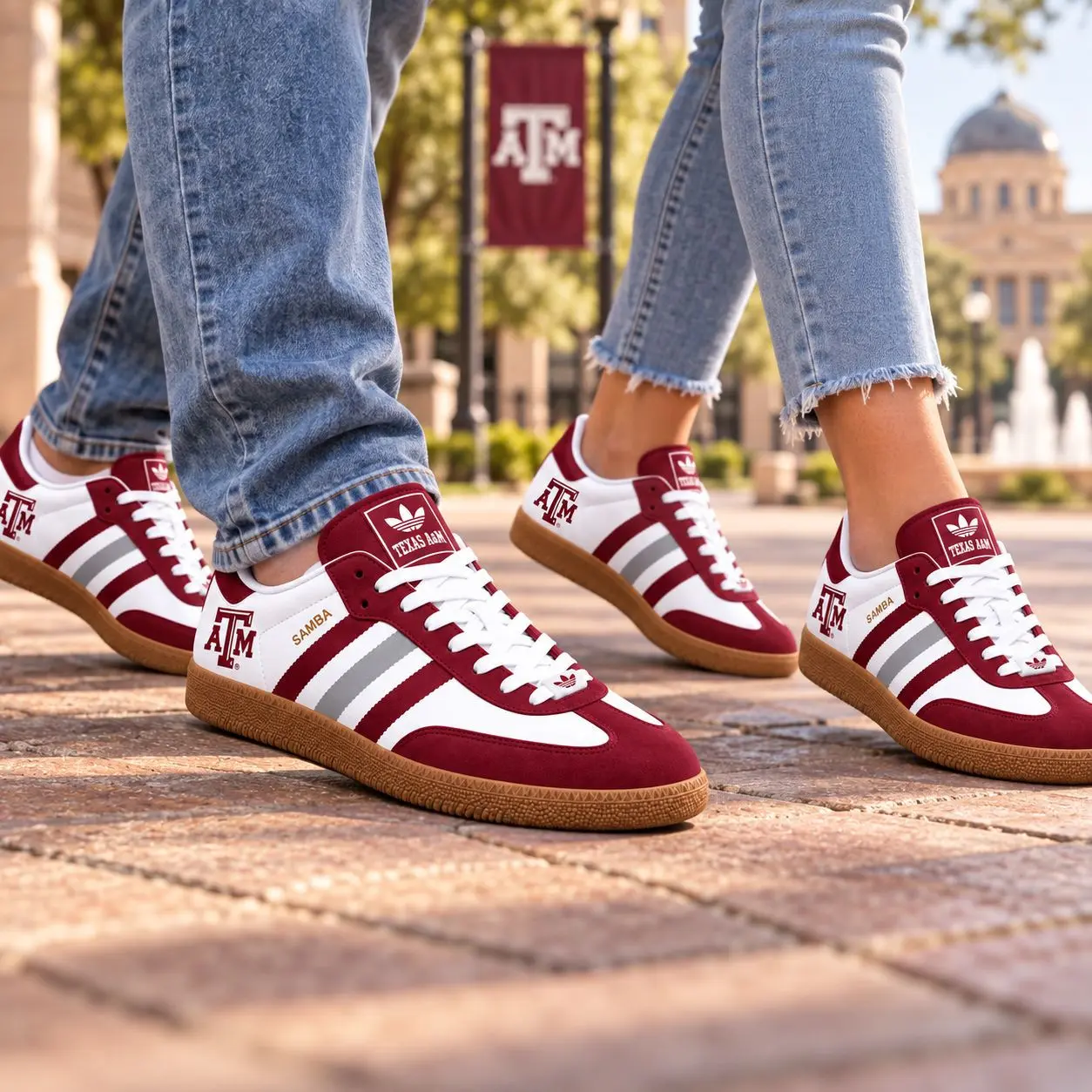 Texas A&M Aggies | Premium NCAA Team Pride Samba Shoes NY - Image 2