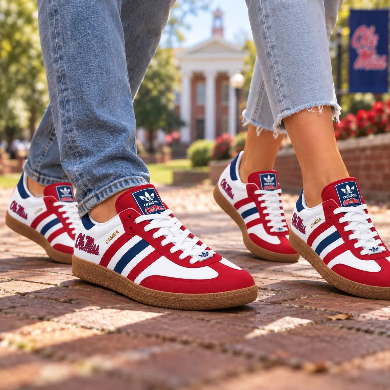 Ole Miss Rebels | Premium NCAA Team Pride Samba Shoes NY - Image 2