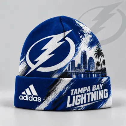 Tampa Bay Lightning | Premium NHL Distressed Cityscape Logo Knit Beanie NDN