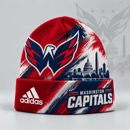 Washington Capitals | Premium NHL Distressed Cityscape Logo Knit Beanie NDN