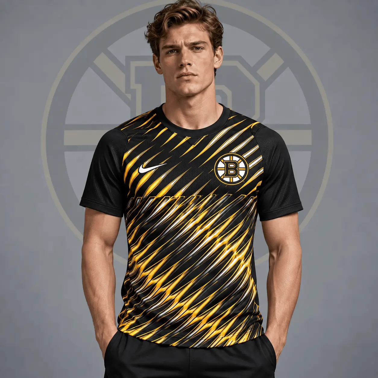 Boston Bruins | Premium NHL Inferno Slash Performance T-Shirt NDN