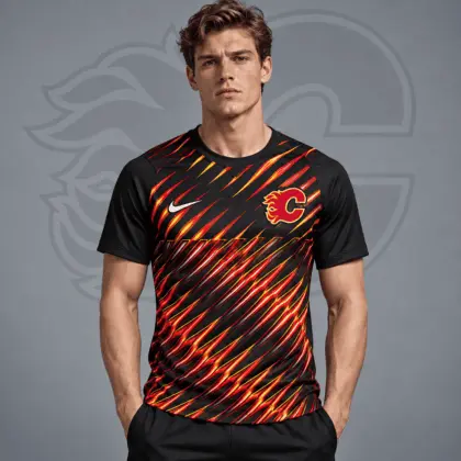 Calgary Flames | Premium NHL Inferno Slash Performance T-Shirt NDN