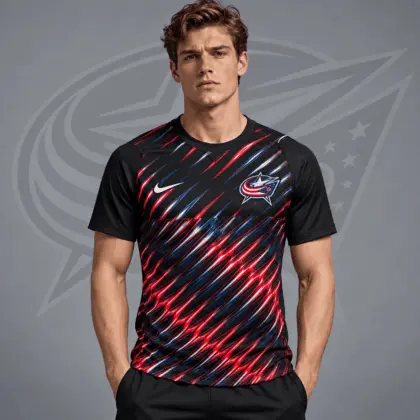 Columbus Blue Jackets | Premium NHL Inferno Slash Performance T-Shirt NDN