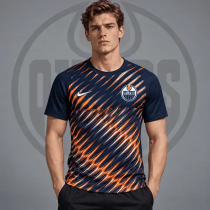 Edmonton Oilers | Premium NHL Inferno Slash Performance T-Shirt NDN