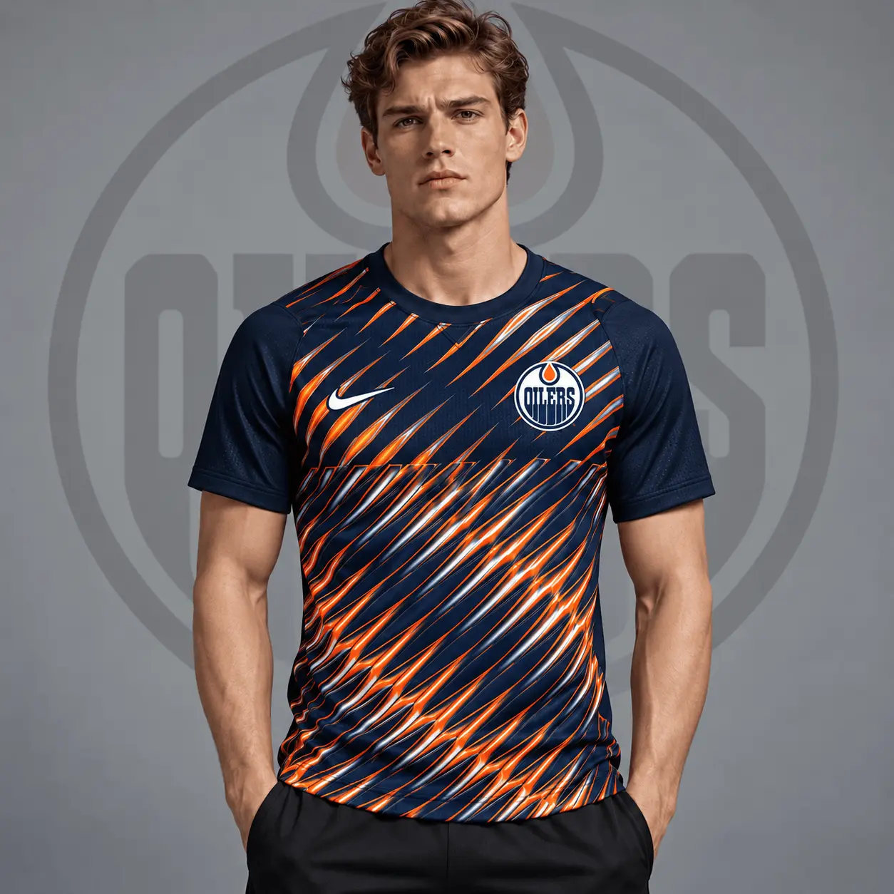 Edmonton Oilers | Premium NHL Inferno Slash Performance T-Shirt NDN