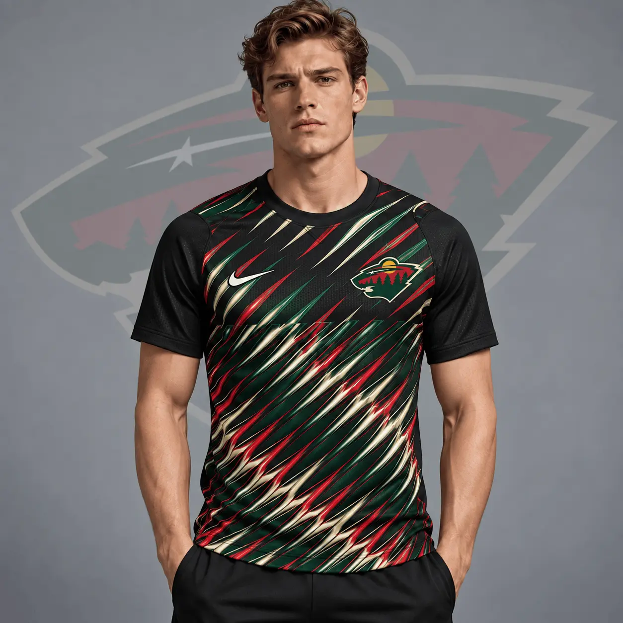 Minnesota Wild | Premium NHL Inferno Slash Performance T-Shirt NDN