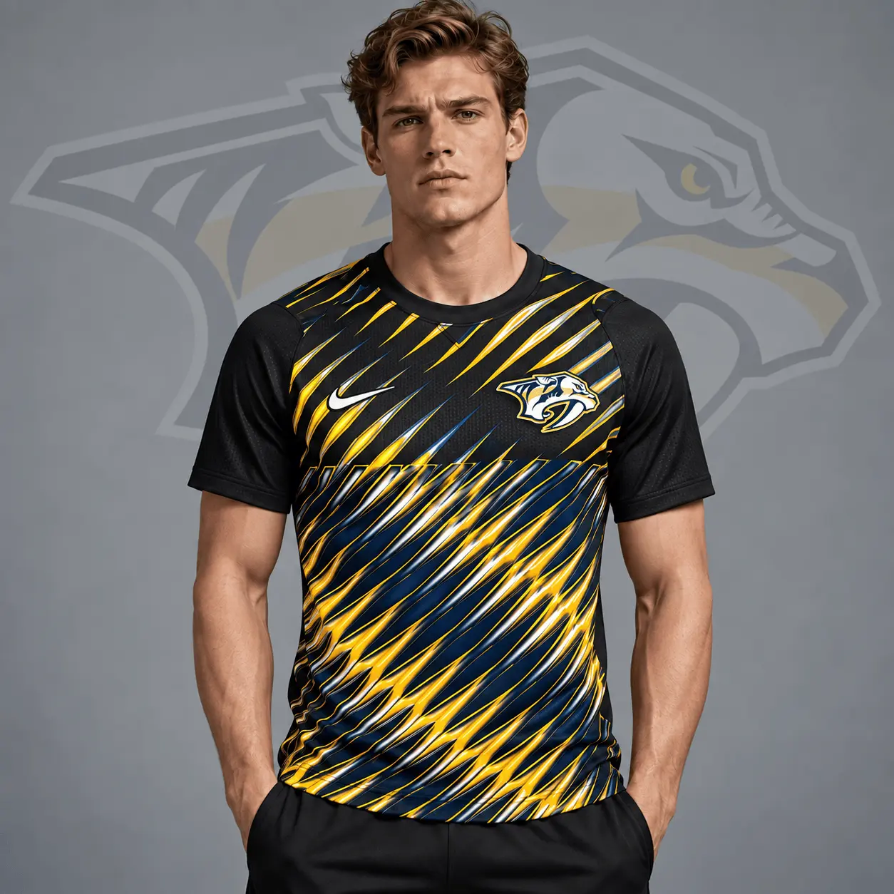 Nashville Predators | Premium NHL Inferno Slash Performance T-Shirt NDN