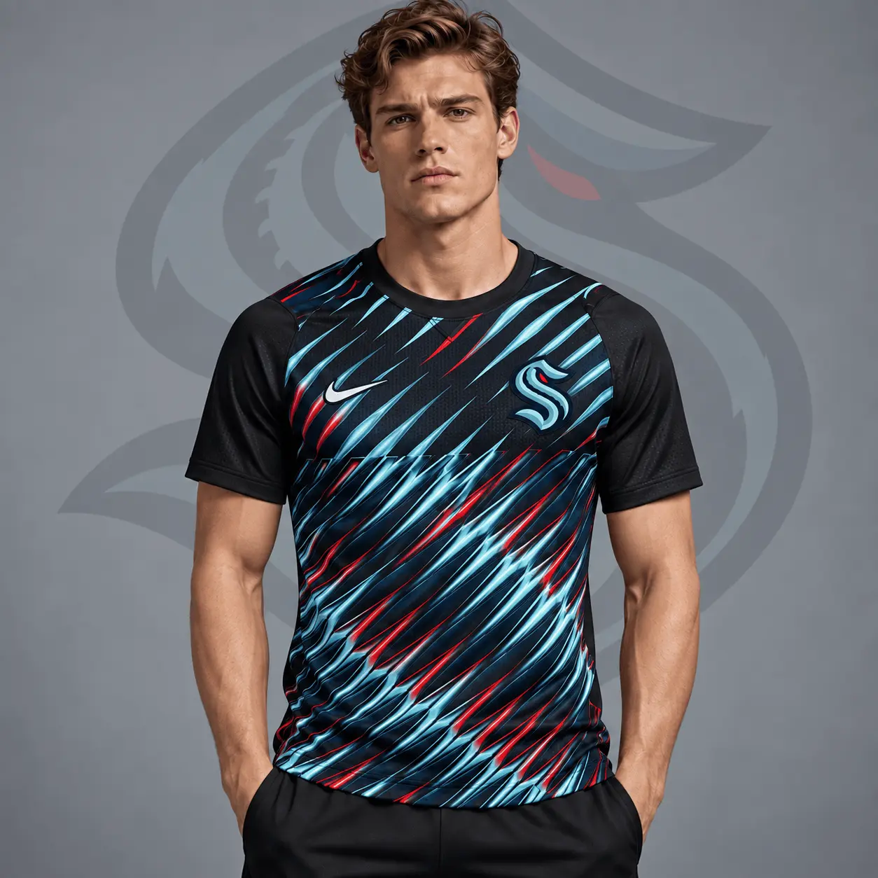 Seattle Kraken | Premium NHL Inferno Slash Performance T-Shirt NDN