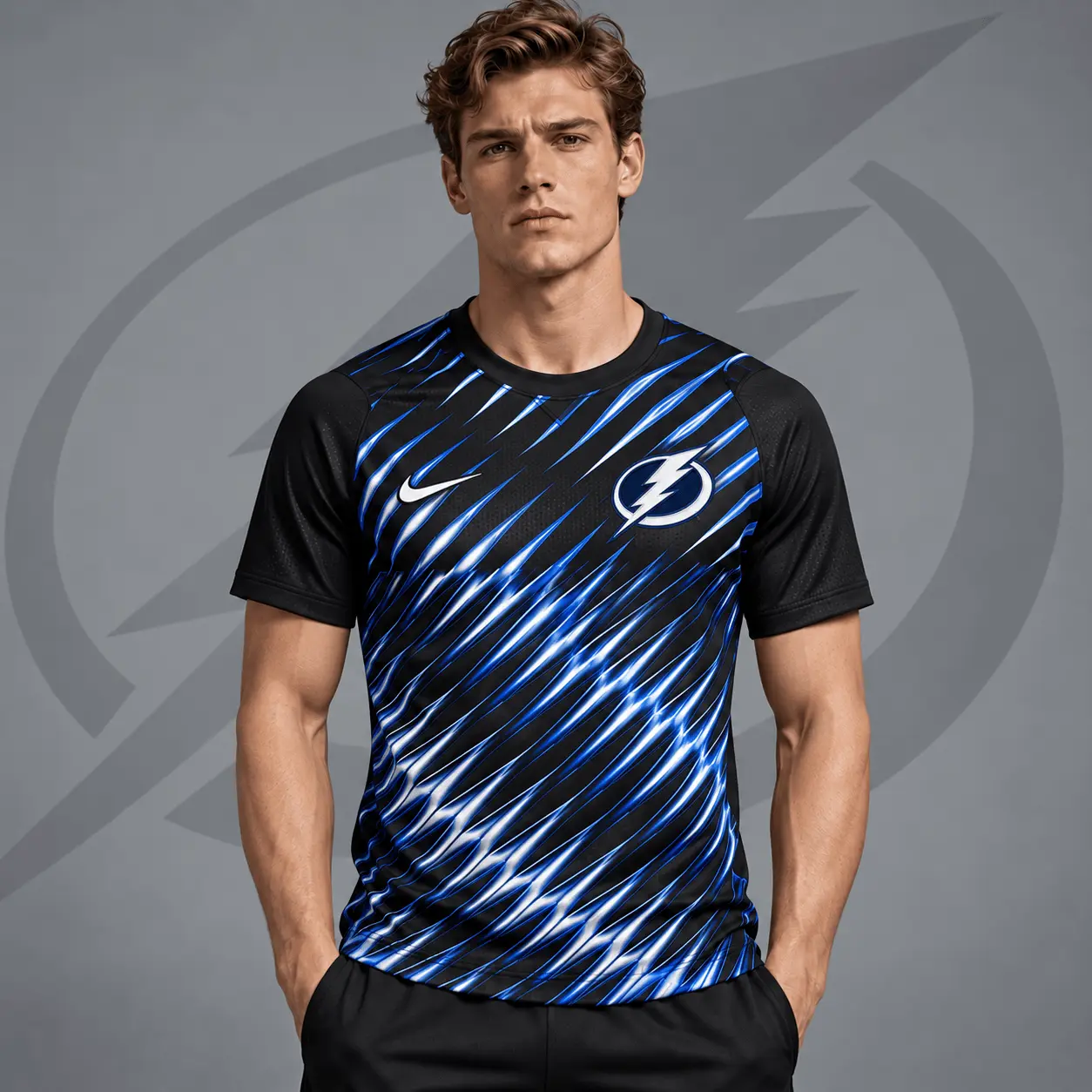 Tampa Bay Lightning | Premium NHL Inferno Slash Performance T-Shirt NDN