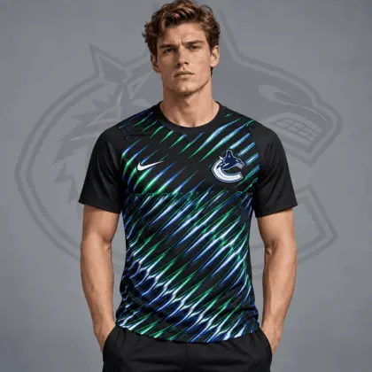 Vancouver Canucks | Premium NHL Inferno Slash Performance T-Shirt NDN