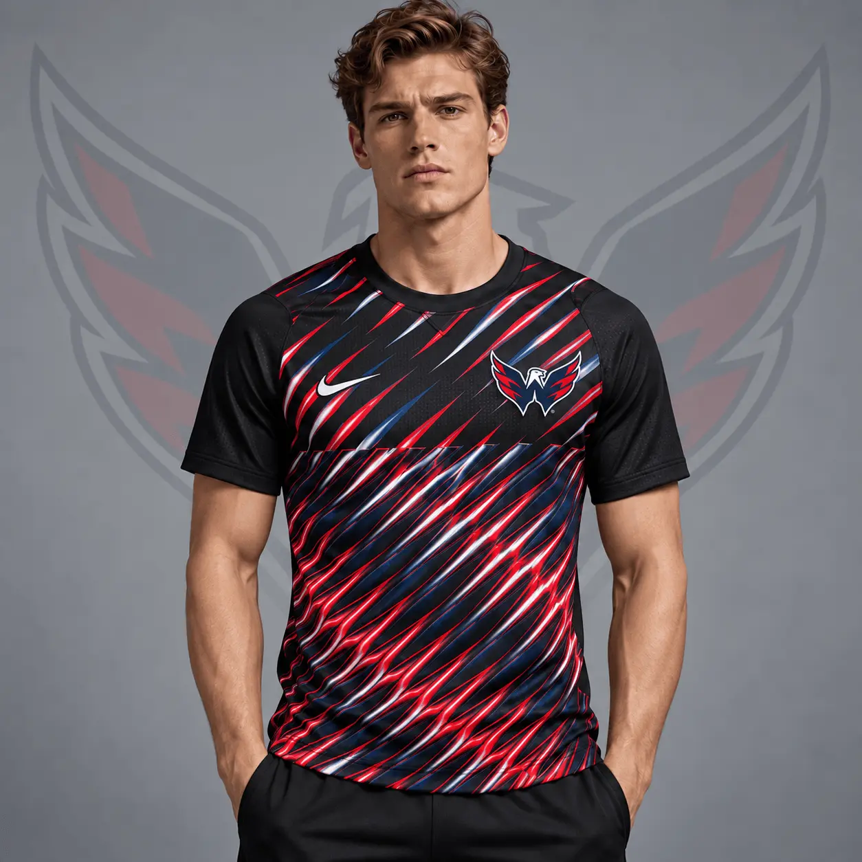 Washington Capitals | Premium NHL Inferno Slash Performance T-Shirt NDN