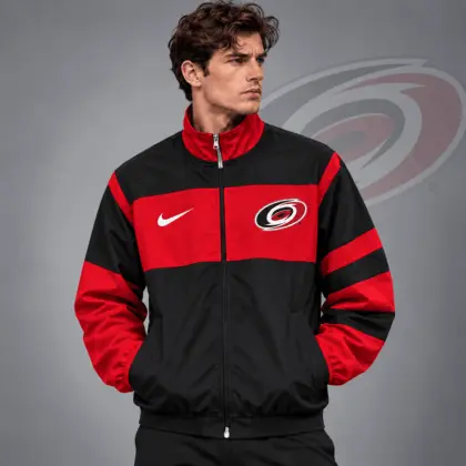 Carolina Hurricanes | Premium NHL Retro Colorblock Full Zip Windbreaker Jacket NDN